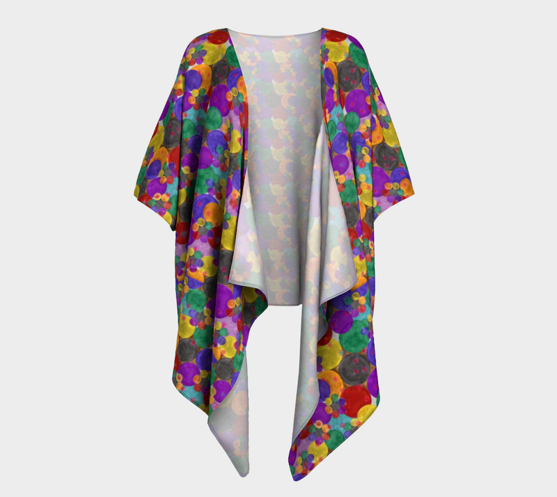 Bubbling With Pride Draped Kimono | LGBTQ+ Pride Fashion