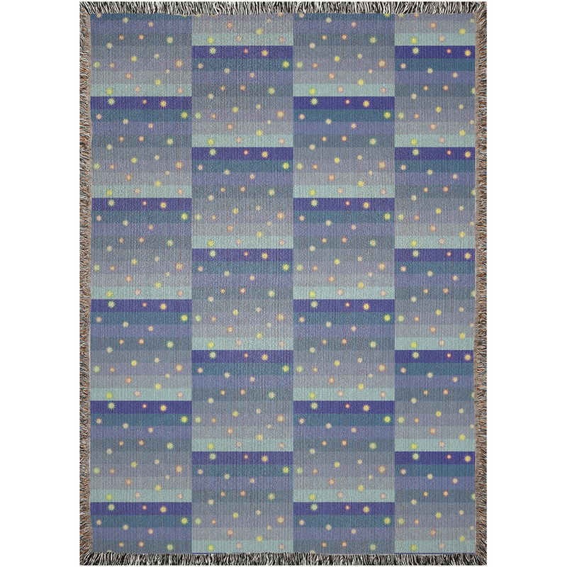 Winter Star Basket Woven Blanket | Afrocentric Home Decor