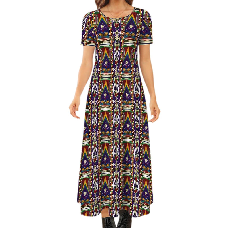 Watermelon Proud Short Sleeve Maxi Dress