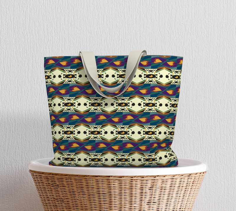 Spider Granma's Love Village Large Tote Bag | Afrocentric Gifts