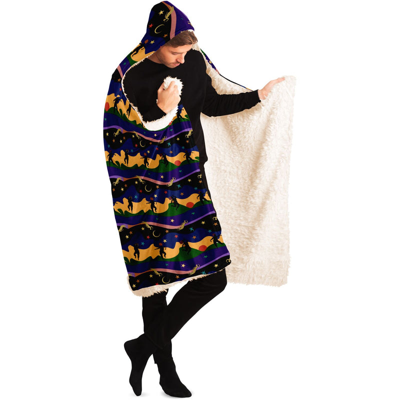 Autumn Dancers Hooded Blanket | Black Folklore Art