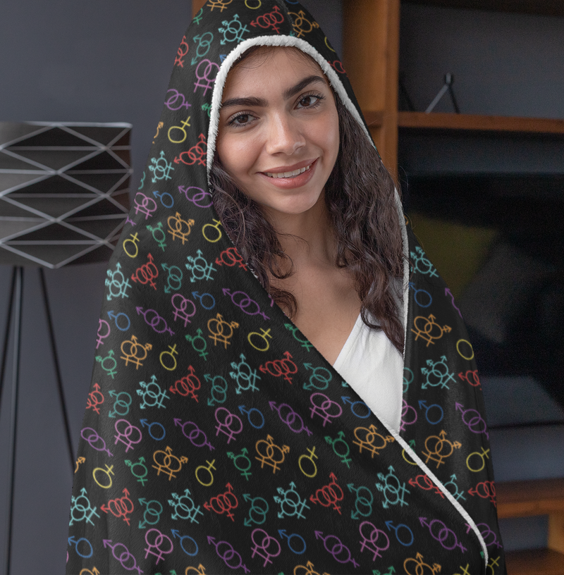 Come As You Are Hooded Blanket | Queer Affirmation Decor