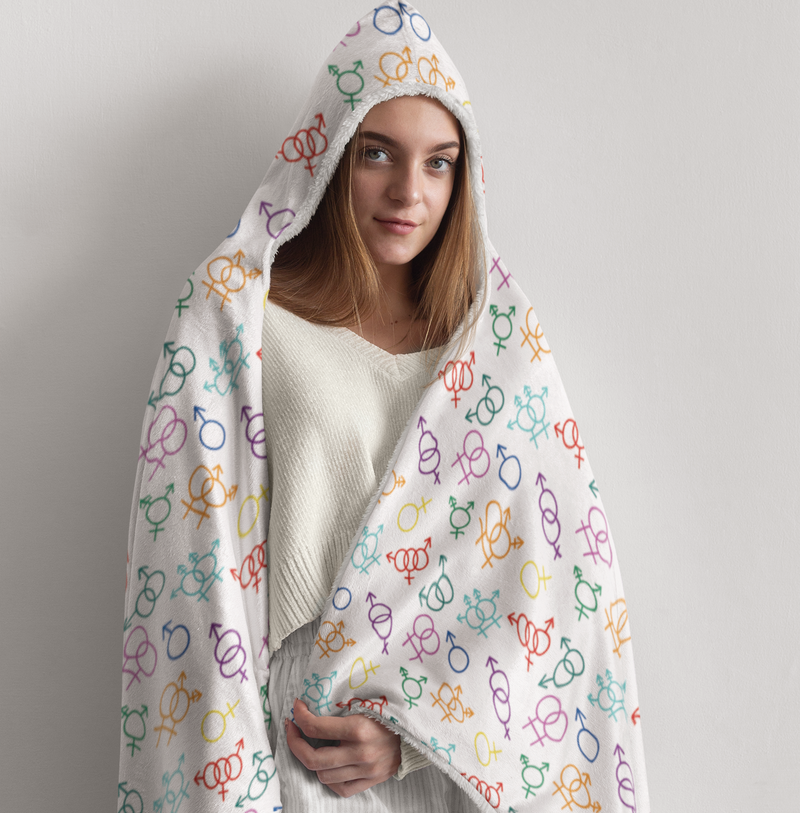 Come As You Are Hooded Blanket | Black Queer Joy Decor