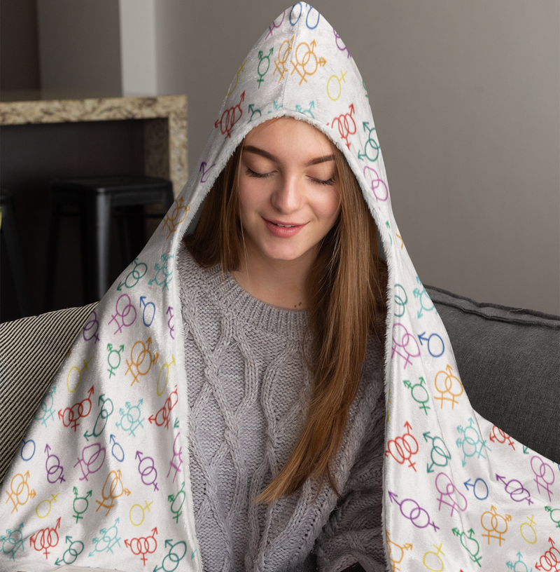 Come As You Are Hooded Blanket | Black Queer Joy Decor