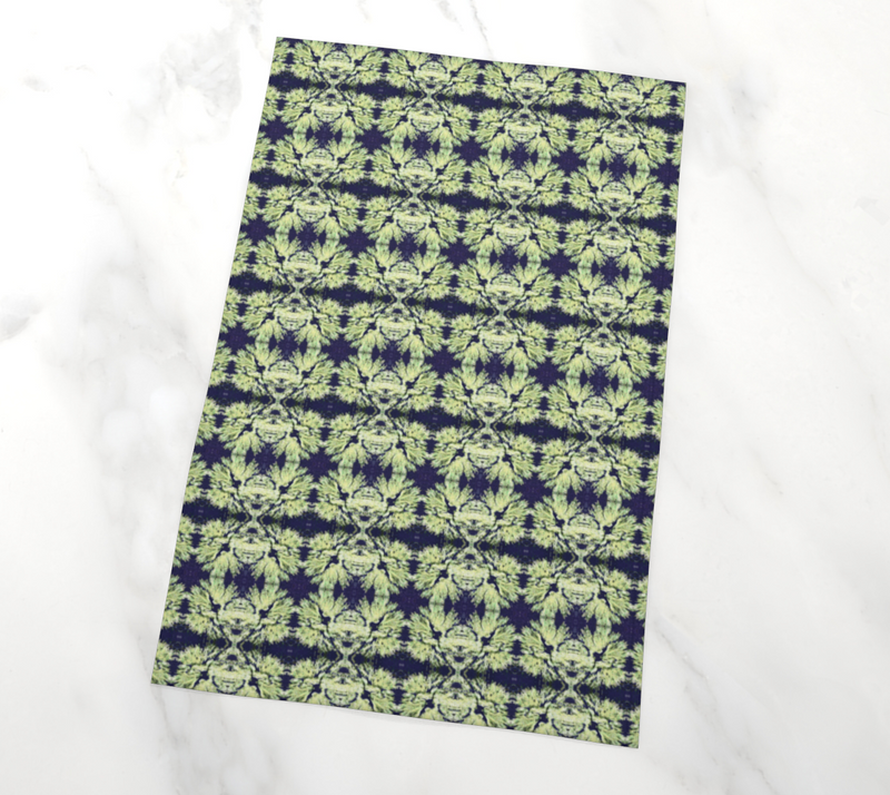 Lovin Lichen Tea Towel | Black Botanical Art