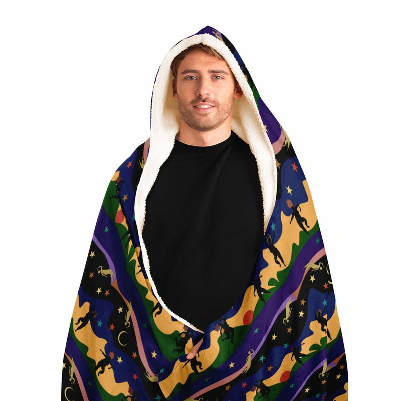 Autumn Dancers Hooded Blanket | Black Folklore Art