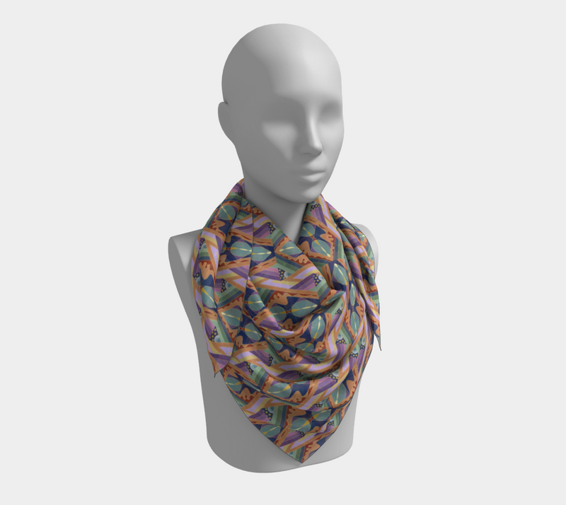 Opening The Worlds Square Silk Scarf | Queer Art & Afrocentric Style