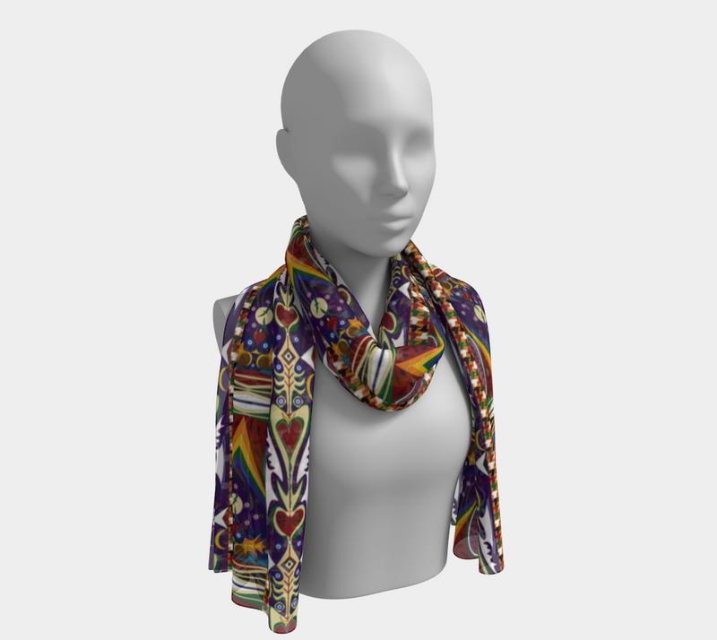 Watermelon Proud Long Scarf | Black Pride & Queer Art