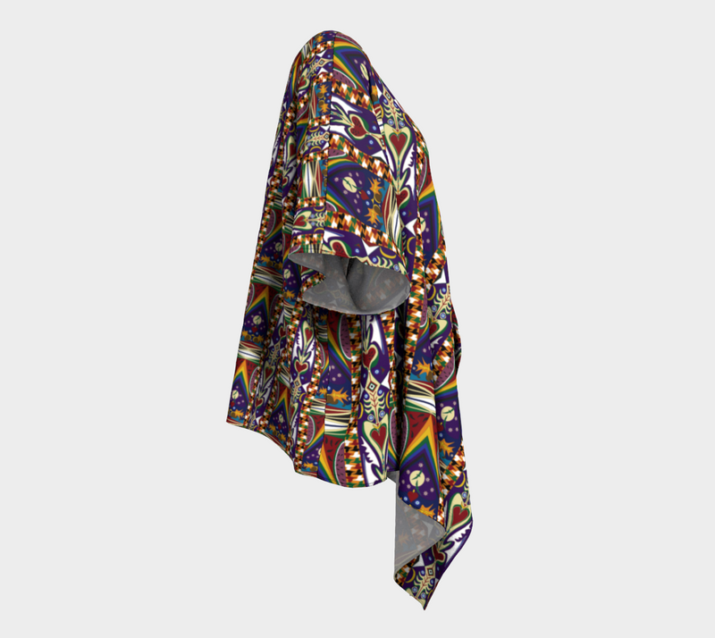 Watermelon Proud Draped Kimono | Black Queer Pride