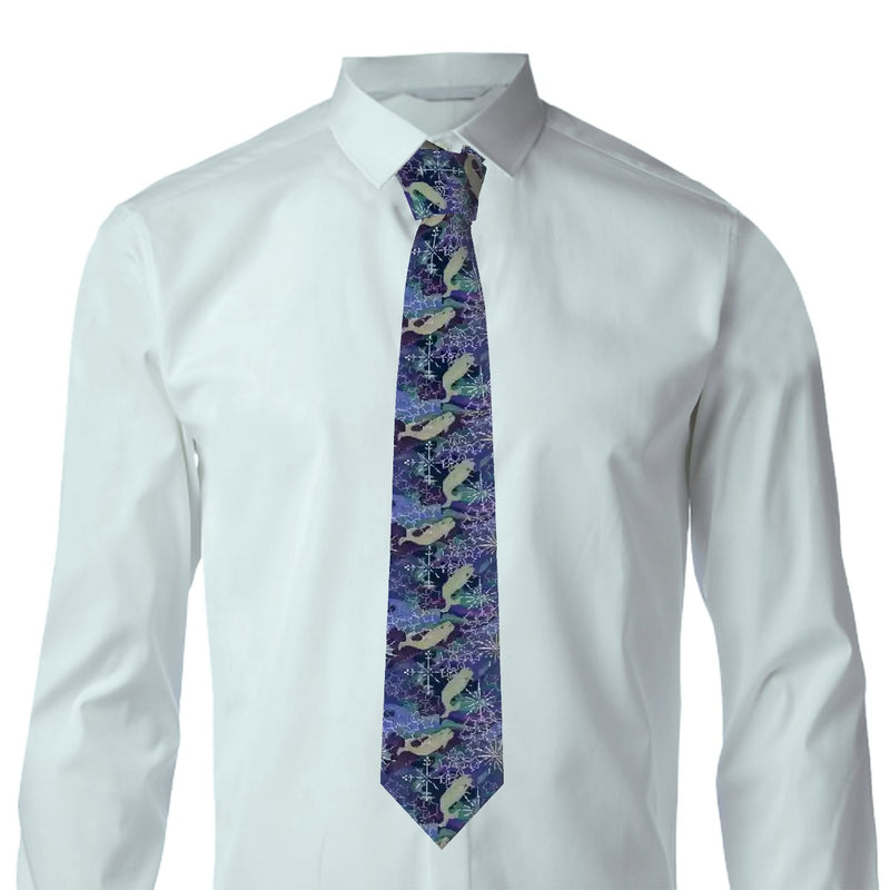 Space Whales & Snowflakes Necktie