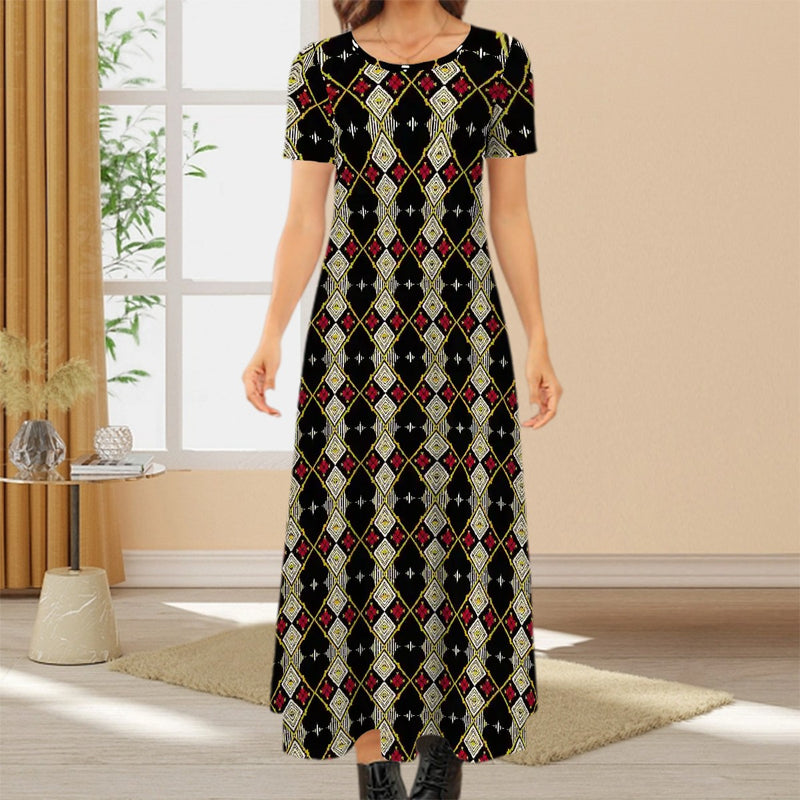 Issa Black Love Thang Short Sleeve Maxi Dress