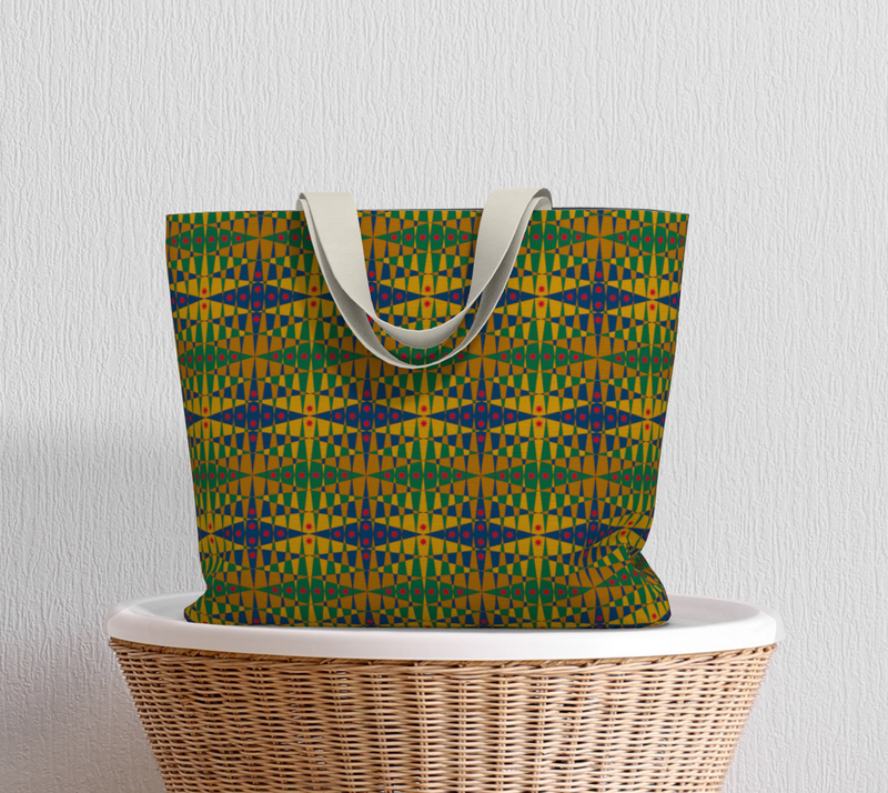 Pitti Pat To Market Large Tote Bag | Afrocentric Market Bag
