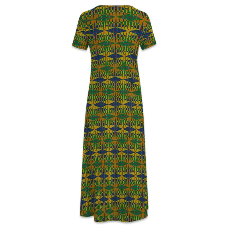 Pitti Pat To Market Crew Neck Short Sleeve Maxi Dress
