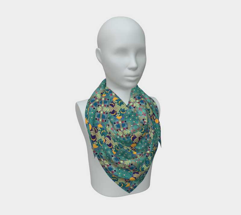 Aqua De Luna Silk Square