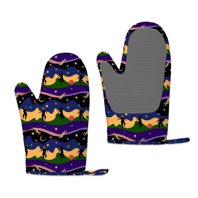 Autumn Dancers Silicone Oven Mitts