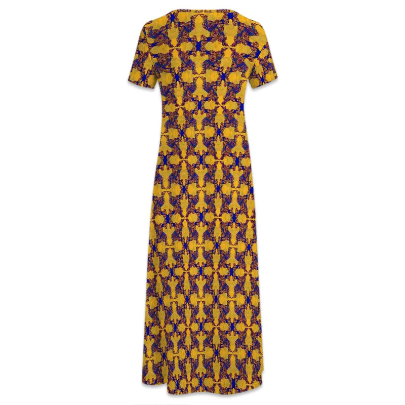 Hot Wata Short Sleeve Maxi Dress