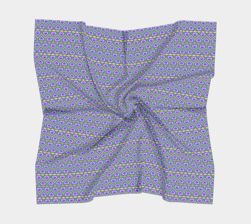 Lavender Love Square Silk Scarf | Queer Art & Black Pride
