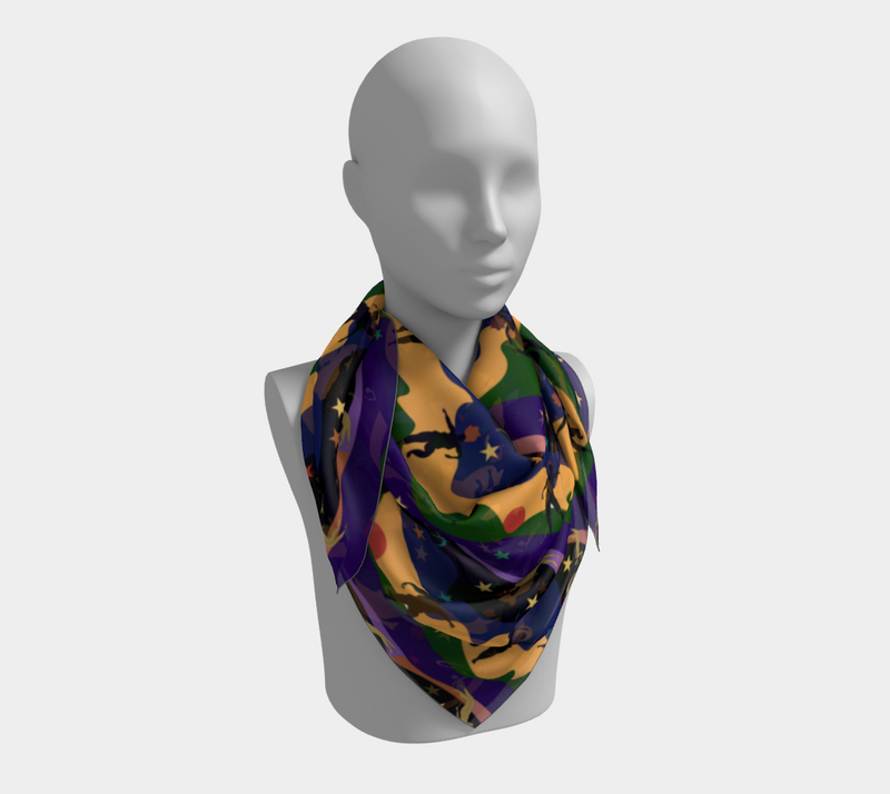 Autumn Dancers Silk Square | Afrocentric Fashion
