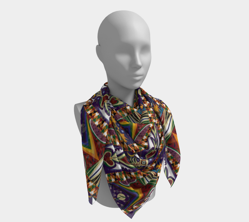 Watermelon Proud Square Scarf | Black Queer Pride