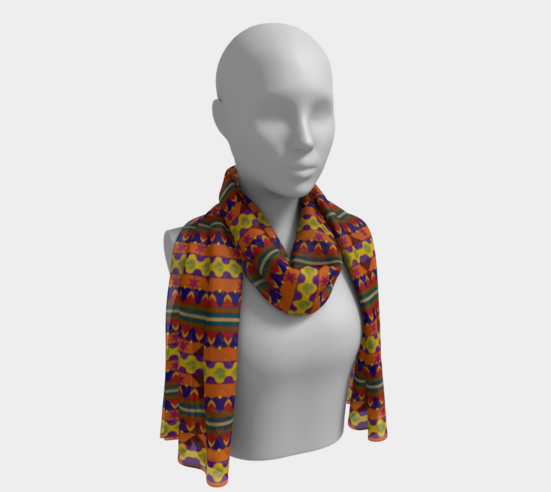 Kujichagulia Long Scarf | Black Self-Determination Art