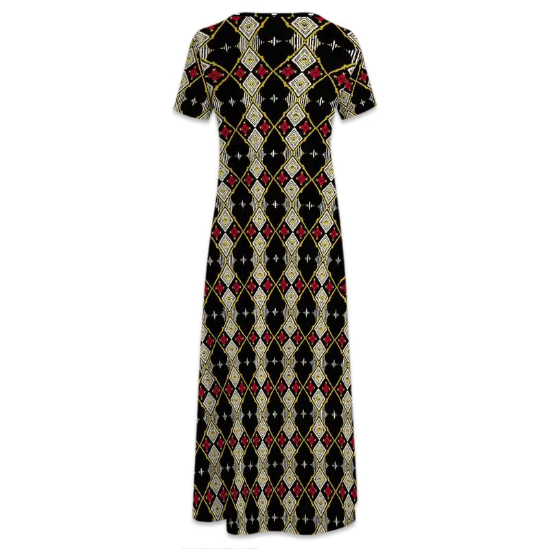 Issa Black Love Thang Short Sleeve Maxi Dress