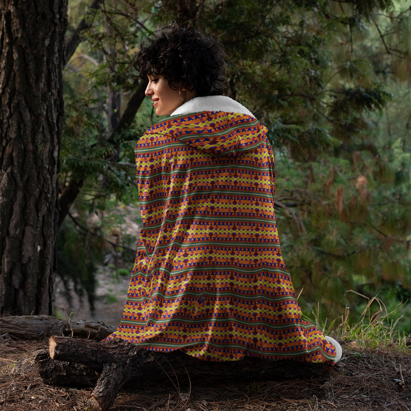 Kujichagulia Hooded Blanket | Black Self-Determination Decor