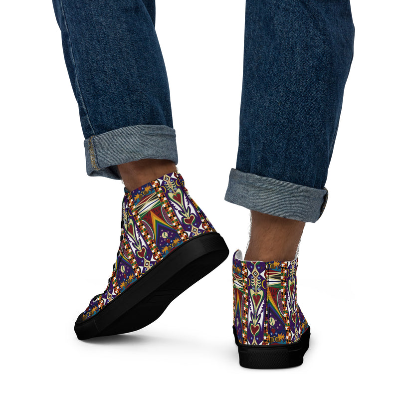Watermelon Proud High Top Canvas Shoes | Black Queer Pride
