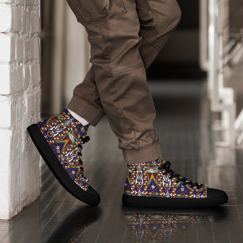 Watermelon Proud High Top Canvas Shoes | Black Queer Pride