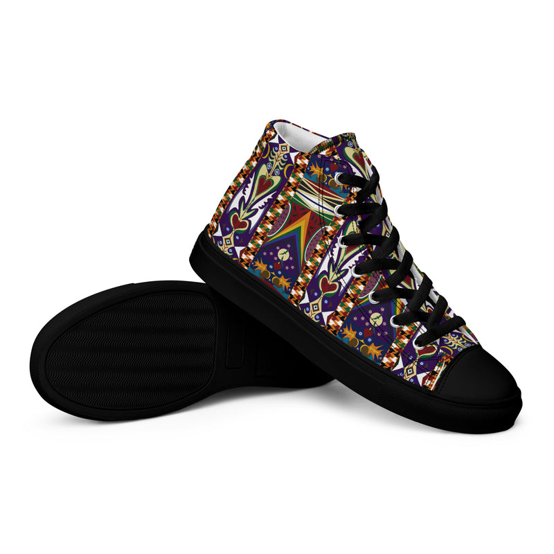 Watermelon Proud High Top Canvas Shoes | Black Queer Pride