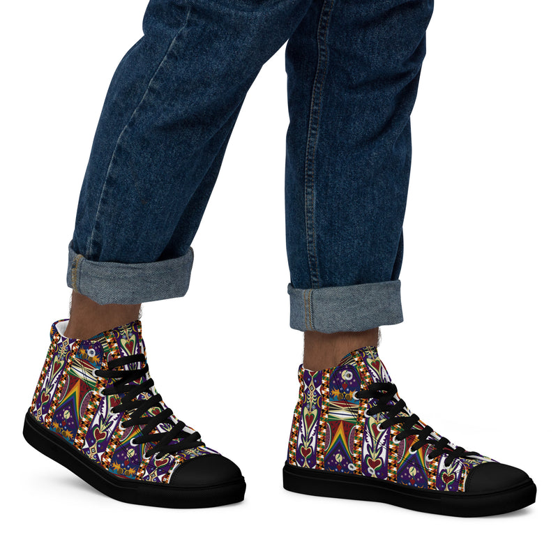 Watermelon Proud High Top Canvas Shoes | Black Queer Pride
