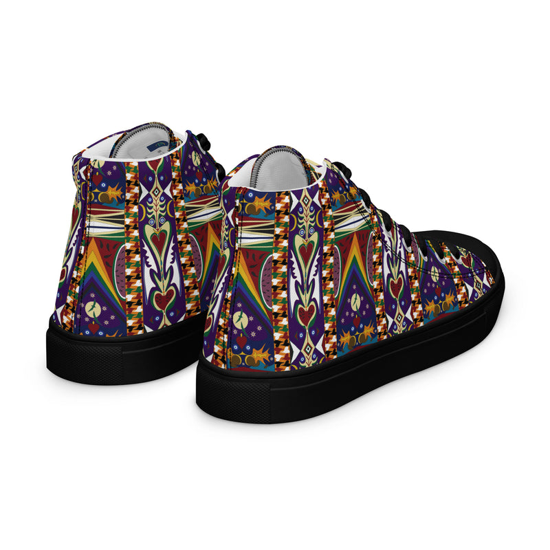 Watermelon Proud High Top Canvas Shoes | Black Queer Pride