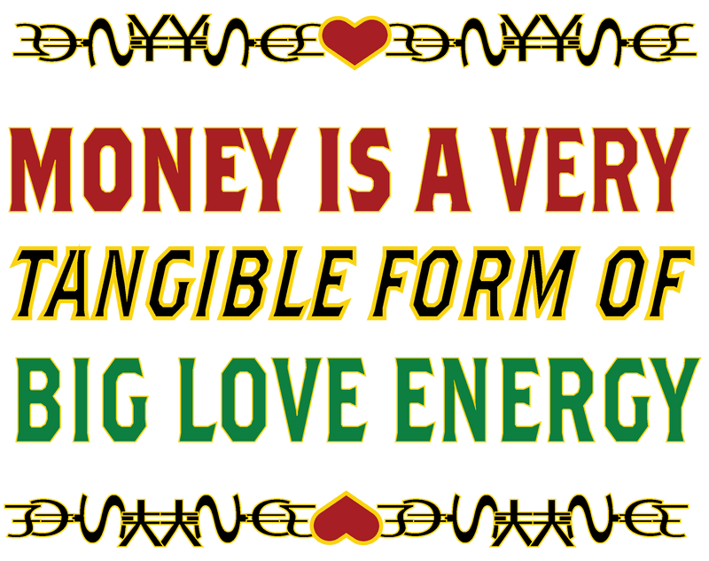Money Is A Tangible Form Of Love Energy Racerback Tank Top | Black Wealth Affirmation