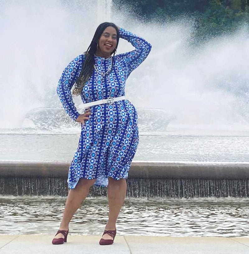 Deep Wata Midi Dress | Afrocentric Fashion