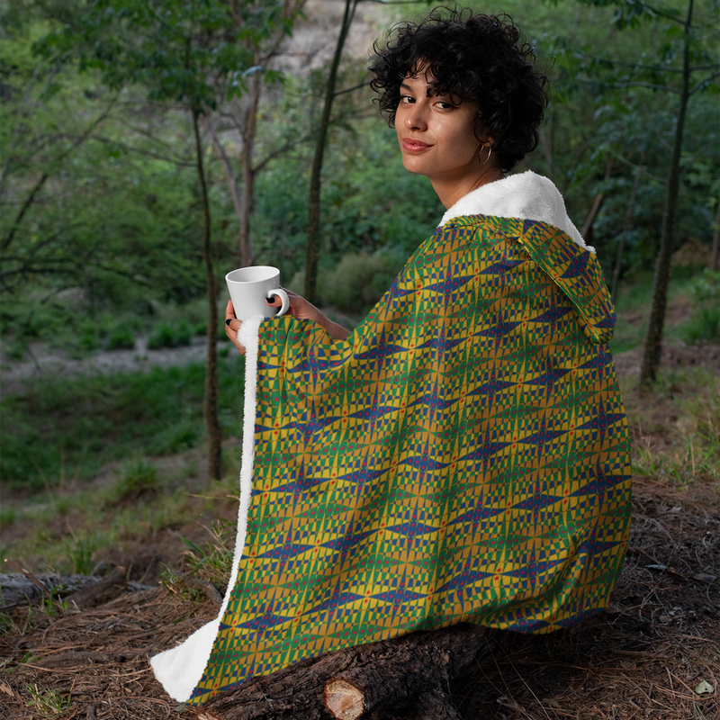Pitti Pat To Market Hooded Blanket | Black Diaspora Art