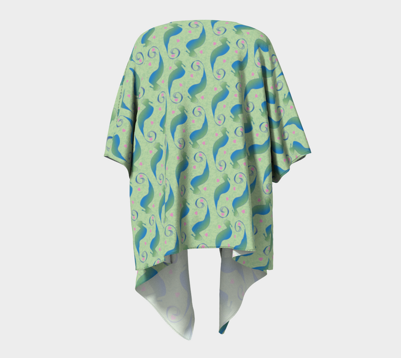 Seahorses Share Futures Draped Kimono | Queer Art