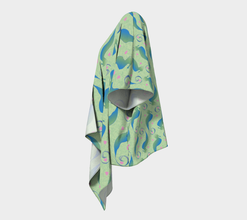 Seahorses Share Futures Draped Kimono | Queer Art