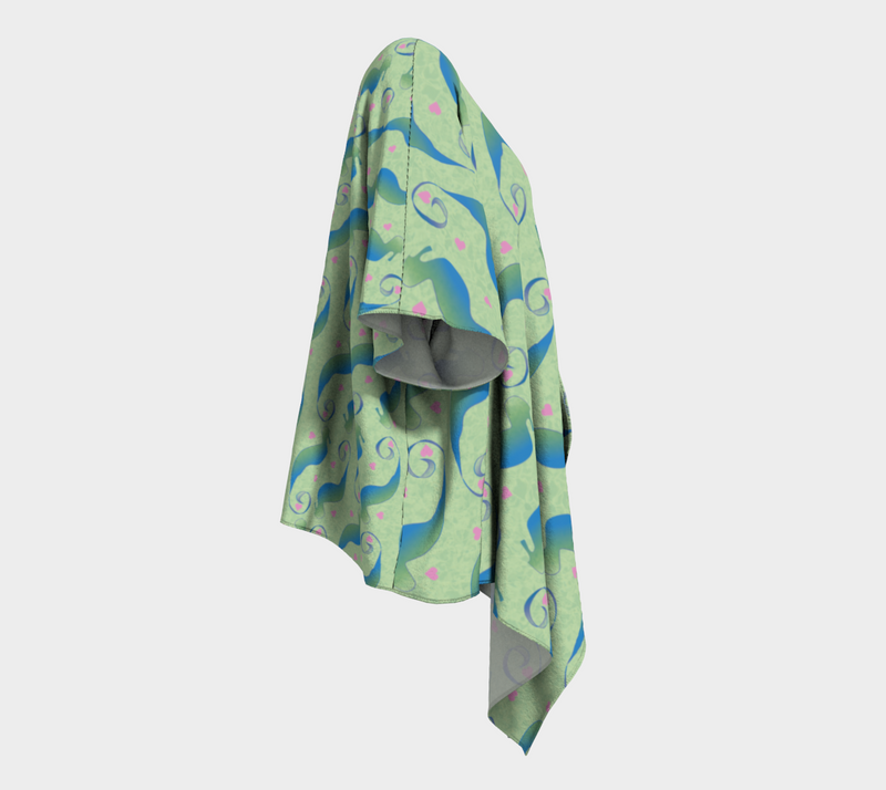Seahorses Share Futures Draped Kimono | Queer Art