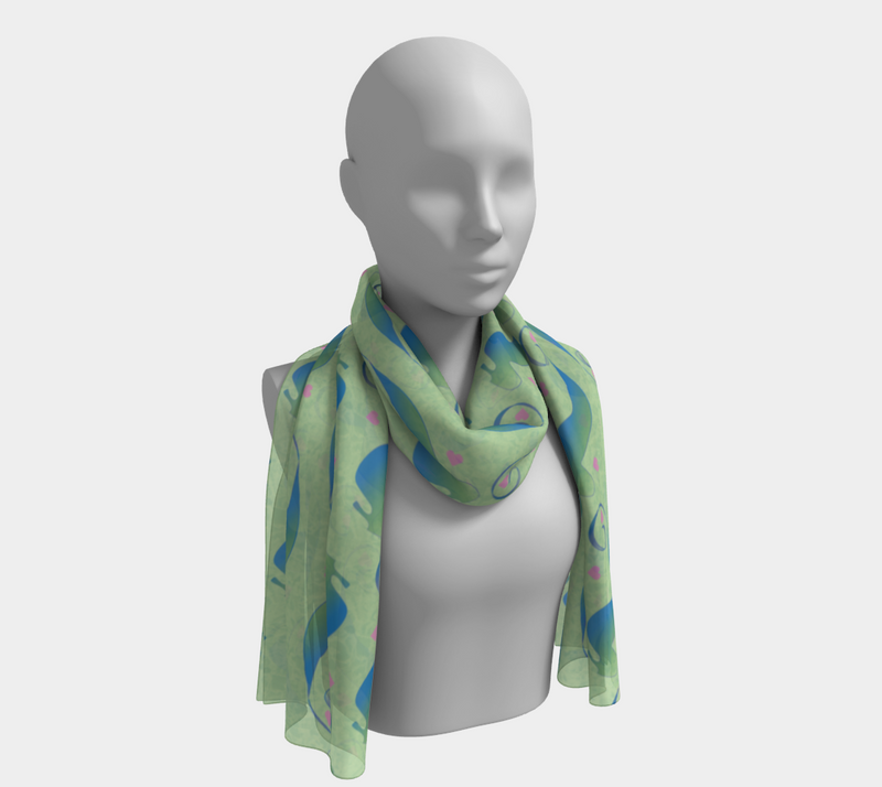 Seahorses Share Futures Long Scarf | Queer Art & Pride