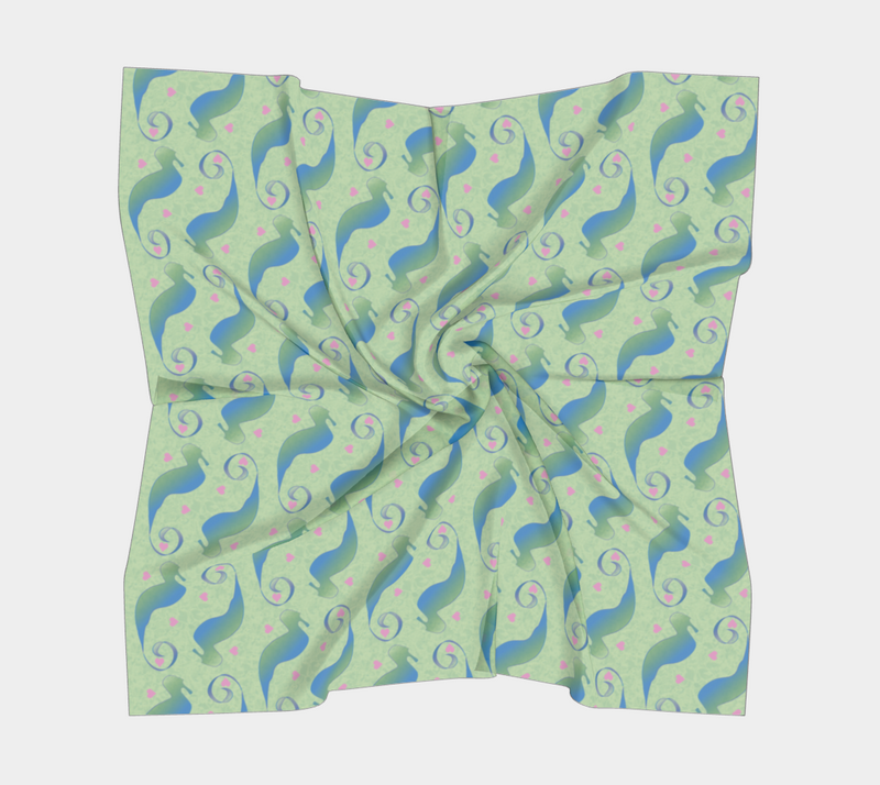 Seahorses Share Futures Silk Square | Queer Art
