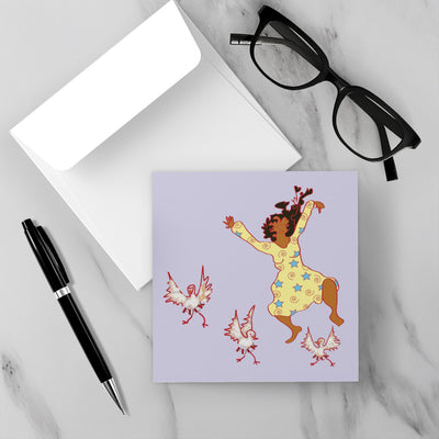 Set Em All Free Greeting Card | Black Liberation Art