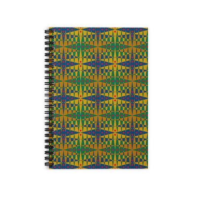Pitti Pat To Market Spiral Notebook | Black Travel Art