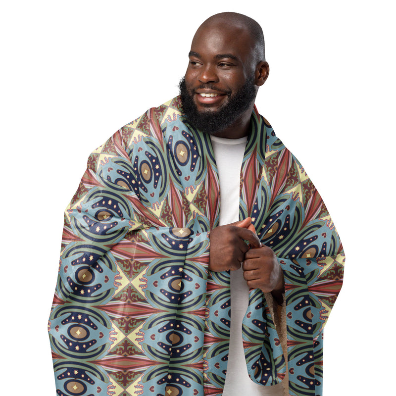 Exit The Cosmic Egg Sherpa Blanket | Black Queer Art