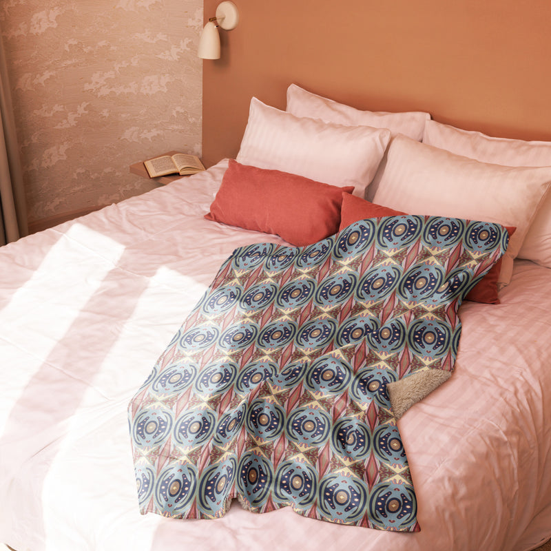 Exit The Cosmic Egg Sherpa Blanket | Black Queer Art