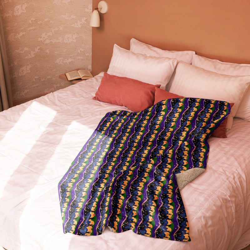 Autumn Dancers Sherpa Blanket | Afrocentric Fall Decor
