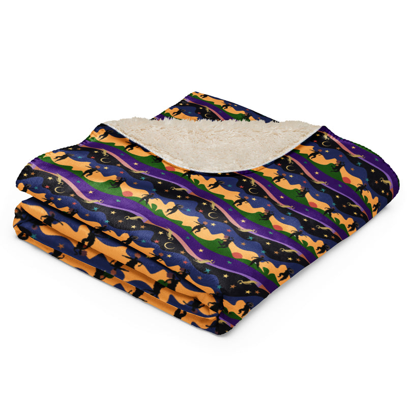 Autumn Dancers Sherpa Blanket | Afrocentric Fall Decor