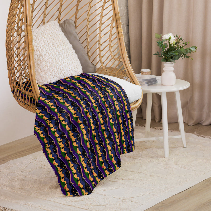 Autumn Dancers Sherpa Blanket | Afrocentric Fall Decor