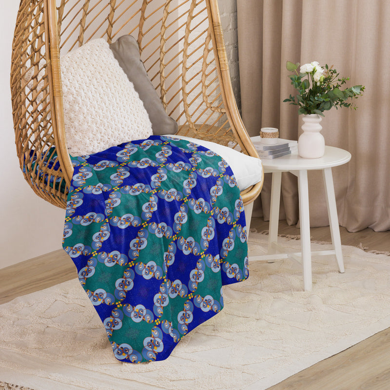 Ibu Agana Pathways Sherpa Blanket | Afrocentric Home Decor