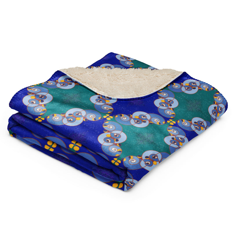 Ibu Agana Pathways Sherpa Blanket | Afrocentric Home Decor