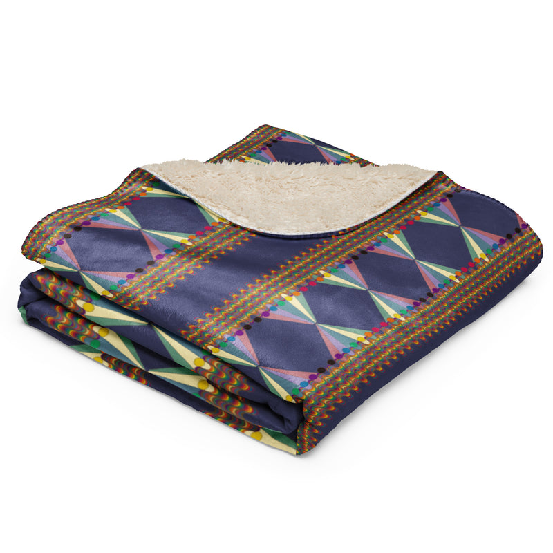 Vibing On The Wavelength Sherpa Blanket | Queer Art & Black Pride
