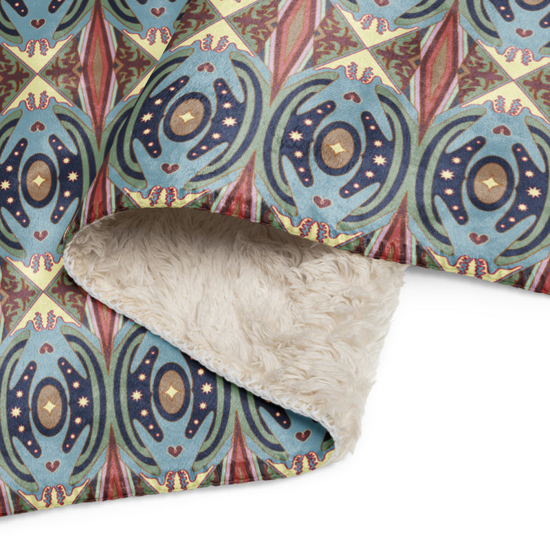 Exit The Cosmic Egg Sherpa Blanket | Black Queer Art